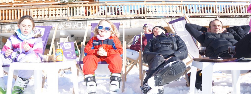 Lounging in La Plagne